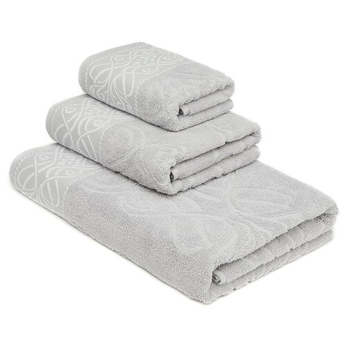 Набор полотенец самойловский текстиль Толедо, холодный серый, 33х70, 50х90, 70х140