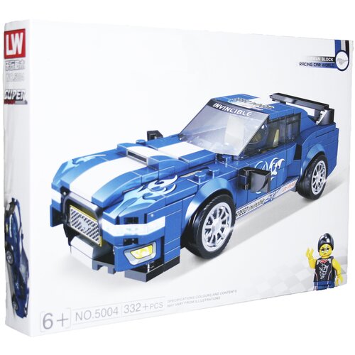 Детский конструктор гоночный автомобиль состоит из 332 деталей