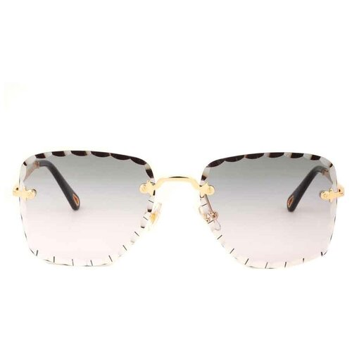 фото Солнцезащитные очки keluona, квадратные, оправа: металл, градиентные, для женщин, золотой