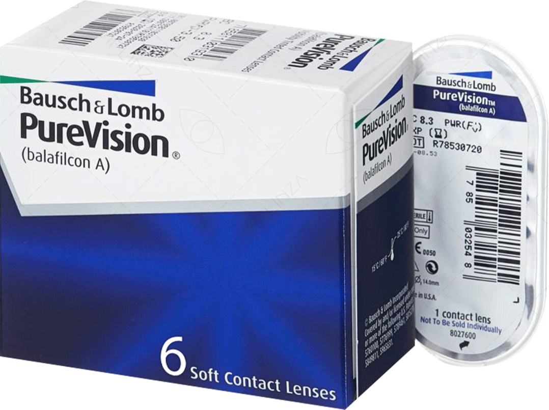 Контактные линзы Bausch & Lomb PureVision, 6 шт., R 8,6, D -6