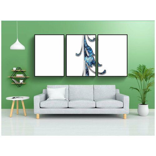 фото Набор модулных постеров для интерьера "цифра, цифра 1, 1" 60x90 см. в тубусе, без рамки lotsprints