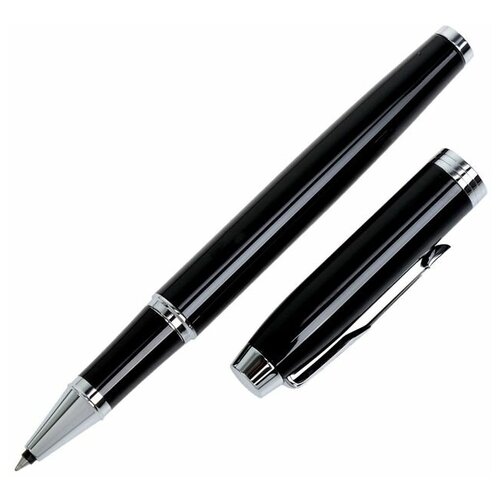 Parker Ручка роллер Parker IM Core Black CT F, корпус чёрный глянцевый/ хром, чёрные чернила, В подарочном пакете