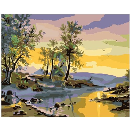 Картина по номерам Природа на закате, 40x50 см картина по номерам подсолнухи на закате 40x50 см фрея