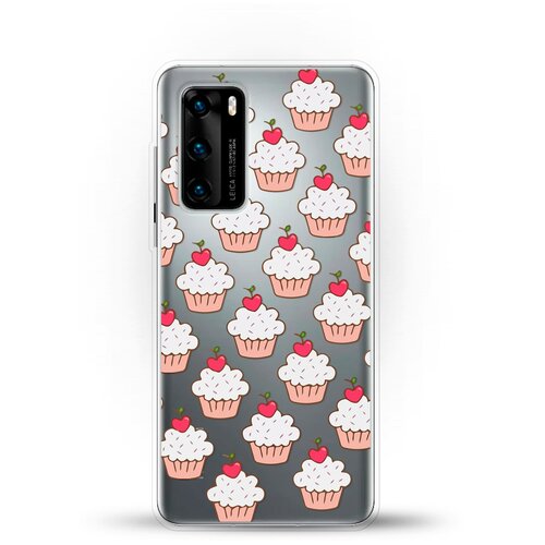 фото Силиконовый чехол капкейки на huawei p40 andy & paul