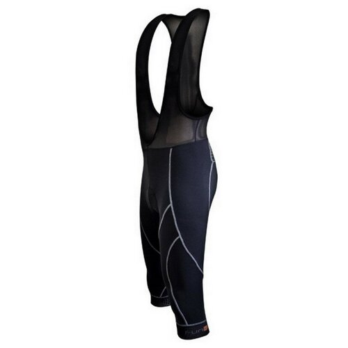 Велошорты/бриджи 12-753 Milatzzo S-974-B14 Men Active Knee Bib Tights 3/4 с лямками c памперсом B14 черные XL FUNKIER