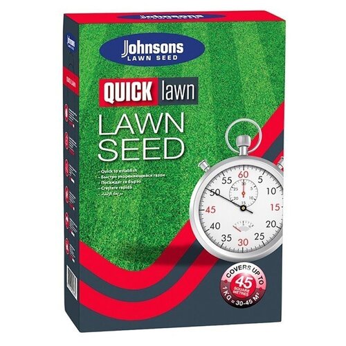 Семена Газон, Quick Lawn, 1 кг, износостойкий, коробка, Johnsons Lawn Seed