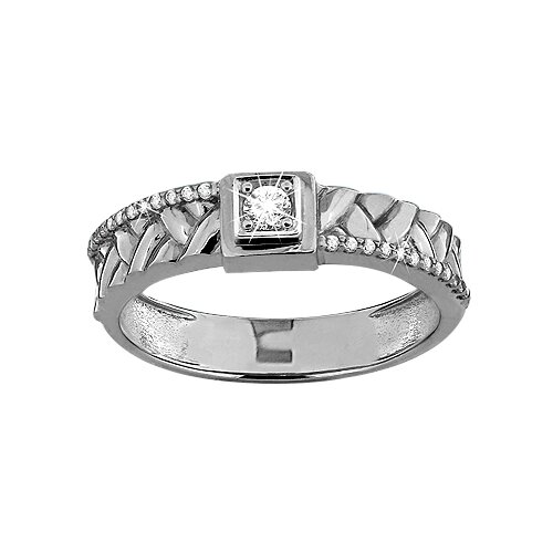 фото Серебряное кольцо aquamarine а62156а с фианитом diamant-online