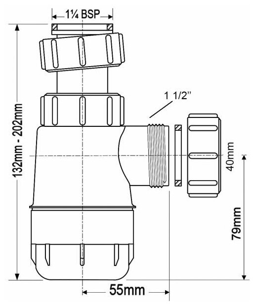 Сифон бутылочный MCALPINE MRW240NW - фотография № 2