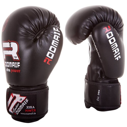 фото Боксерские перчатки roomaif rbg-112 dx черный 12 oz (унций)