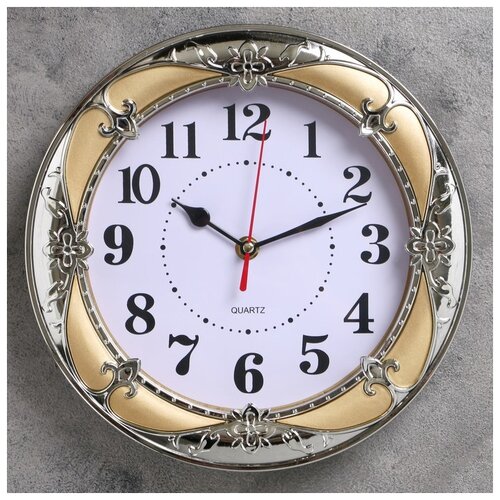 фото Часы настенные quartz серия: классика, "ева", 24*24 см рубин