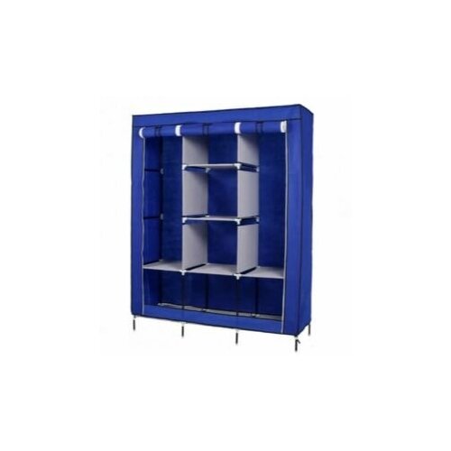 Складной Каркасный Тканевый Шкаф Storage Wardrobe для одежды (синий)