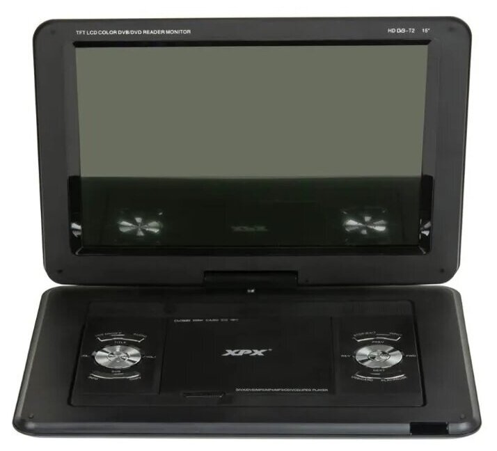 Складной портативный автомобильный DVD плеер с цифровым телевизором XPX-EA1468L DVB-T2 15"