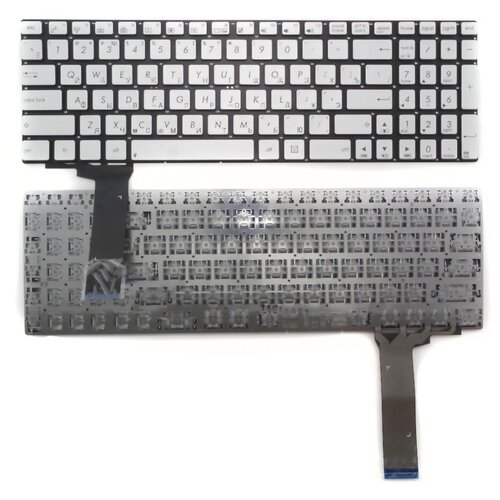 Клавиатура для ноутбука Asus N550 N56 Q550 серебристая без подсветки клавиатура для ноутбука asus q550 серебристая с поддержкой подсветки
