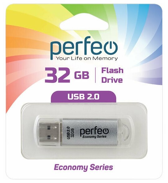 USB флешка Perfeo USB 32GB E01 Silver ES