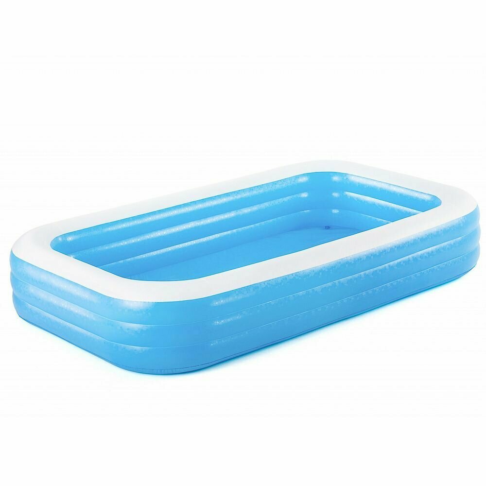 Бассейн надувной 305х183х56см Blue Rectangular Family Pool Deluxe, 54009 - фотография № 1