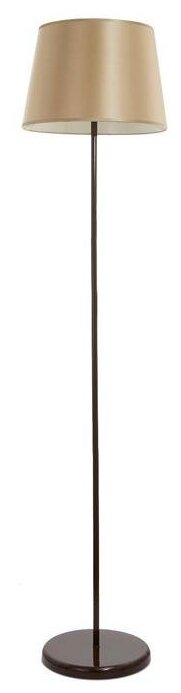 Светильник напольный, текстиль, металлическое основание, коричневый (Россия)