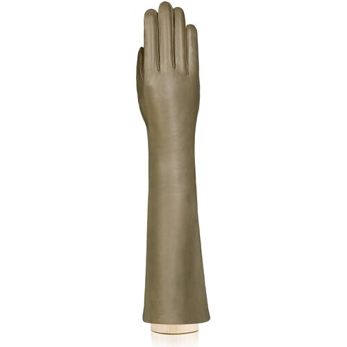 Перчатки ELEGANZZA демисезонные, натуральная кожа, подкладка, размер 7, серый