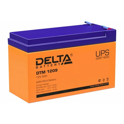 Аккумуляторная батарея DELTA Battery DTM 1209 12В 9 А·ч аккумуляторная батарея delta battery dtm 1205 12в 5 а·ч