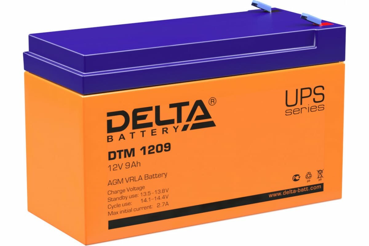 Аккумуляторная батарея DELTA Battery DTM 1209 12В 9 А·ч