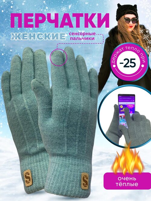 Перчатки , демисезон/зима, шерсть, подкладка, сенсорные, утепленные, размер универсал, черный