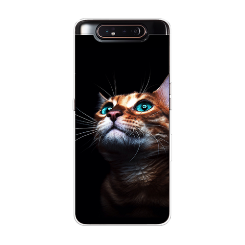 Силиконовый чехол на Samsung Galaxy A80 / Самсунг Гэлакси A80 Мечтательный кот