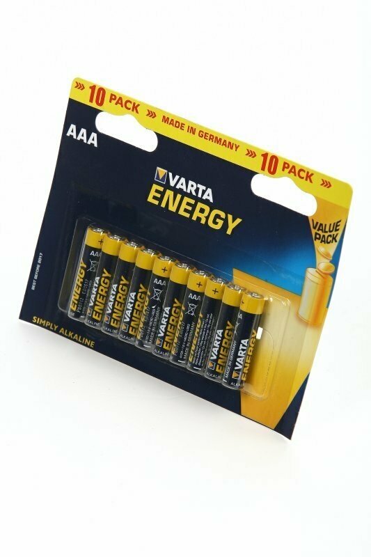 Батарейка Varta ENERGY LR03 AAA BL10 Alkaline 1.5V (4103) (10/200) Varta ENERGY LR03 AAA (04103229491) - фото №7