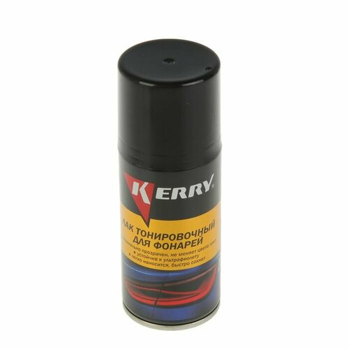 KERRY Лак Kerry для тонировки фонарей, черный, 210 мл, аэрозоль