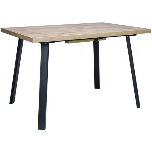 фото Стол раздвижной leset хаген 1р, дуб вотан, металл черный