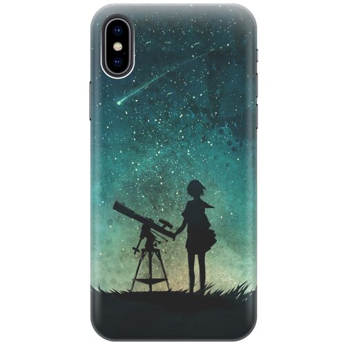 фото Gosso ультратонкий силиконовый чехол-накладка для apple iphone xs / x с принтом "загадай желание"