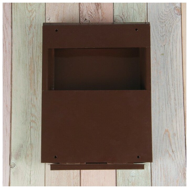 Ящик почтовый с замком, вертикальный, «Почта», коричневый - фотография № 6