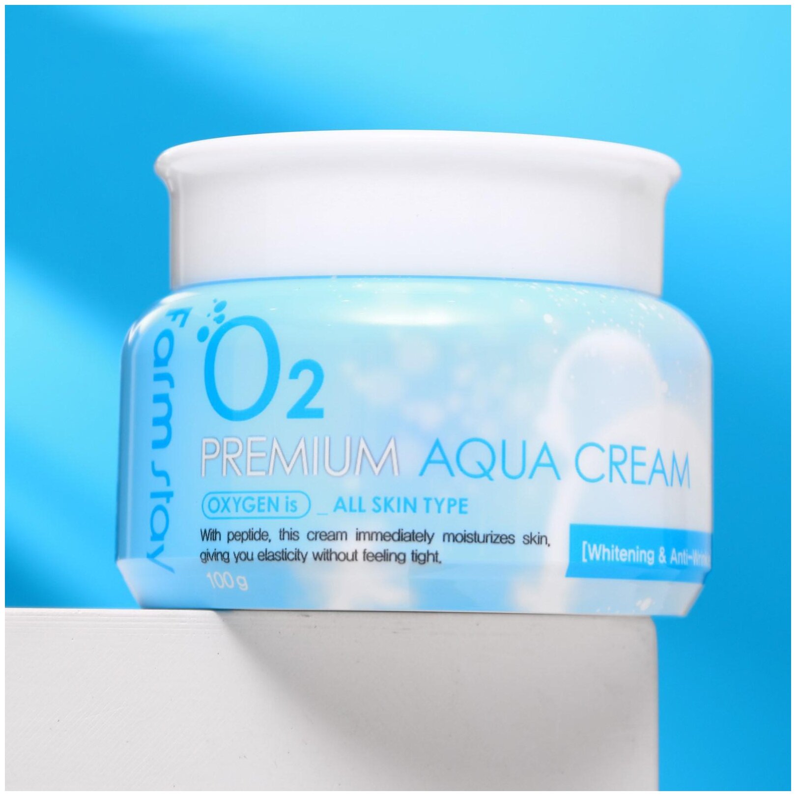 Увлажняющий крем с кислородом FarmStay O2 Premium Aqua Cream, 100g - фото №7