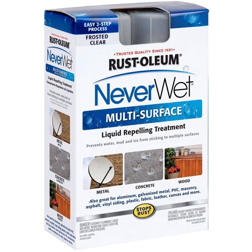 Rust-Oleum NeverWet Покрытие водоотталкивающее универсальное, набор, бесцветный (0,51кг)