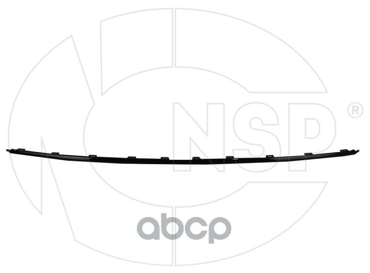 NSP NSP086RF853835 Молдинг бампера заднего центральный VOLKSWAGEN Polo sedan 15- черный