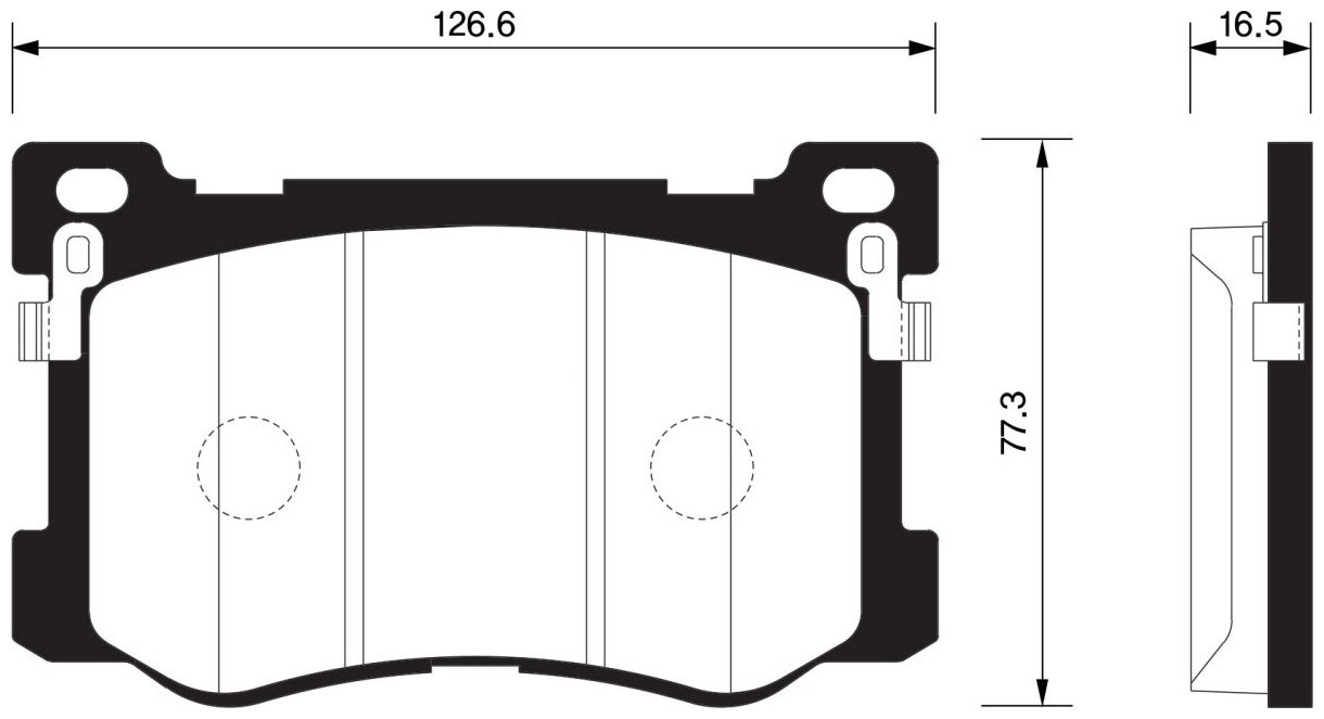 Дисковые тормозные колодки передние SANGSIN BRAKE SP1547 (4 шт.)