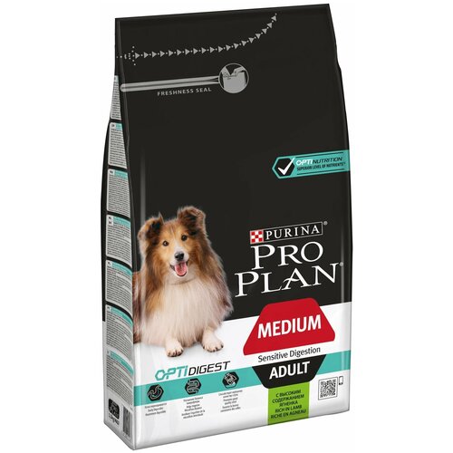Сухой корм для собак Pro Plan MEDIUM ADULT с высоким содержанием ягненка (средние породы) 12+2кг