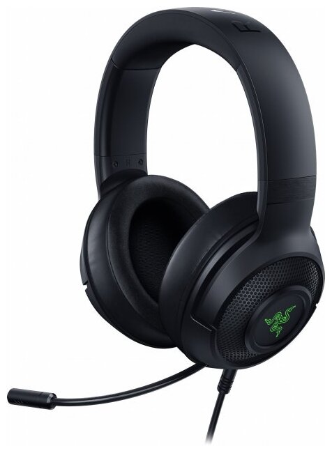 Гарнитура игровая Razer Kraken V3 X, для компьютера, мониторные, черный [rz04-03750100-r3m1]