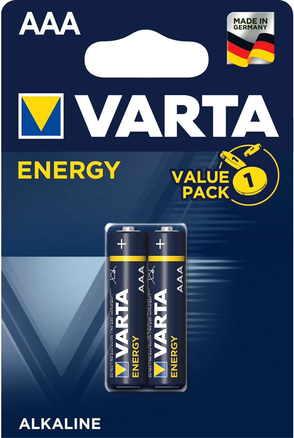 Батарейка Varta ENERGY LR03 AAA BL2 Alkaline 1.5V (4103) (2/20/100) (2 шт.) Varta ENERGY LR03 AAA (04103229412) - фото №7