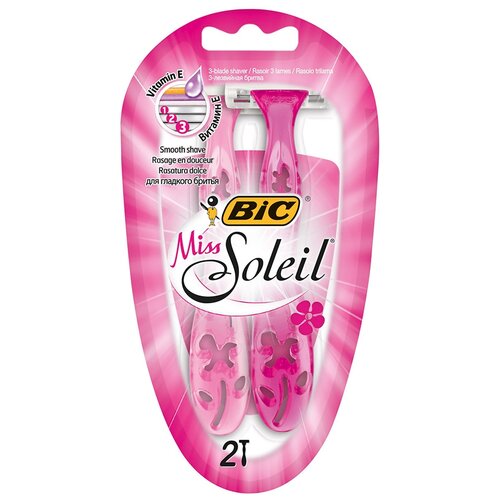 BIC Бритвенный станок Miss Soleil, 2 шт. станок bic miss soleil 4шт женский одноразовый колор