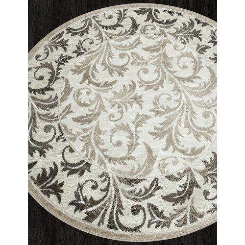 Ковер L011 - CREAM-BROWN - Круг - коллекция LUXE 150x150 3941₽