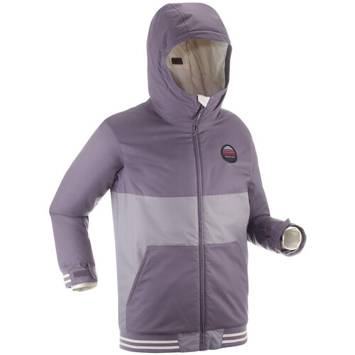 фото Куртка для сноуборда и лыж для девочек фиолетовая snb jkt 100 jr dreamscape х decathlon темно-серый/пепельно-фиолетовый/бежево-серый 8 лет (125-132 см)