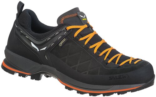 Ботинки Salewa Mountain Trainer 2 GORE-TEX, демисезонные, натуральный нубук, водонепроницаемые, размер 7.5, черный, оранжевый