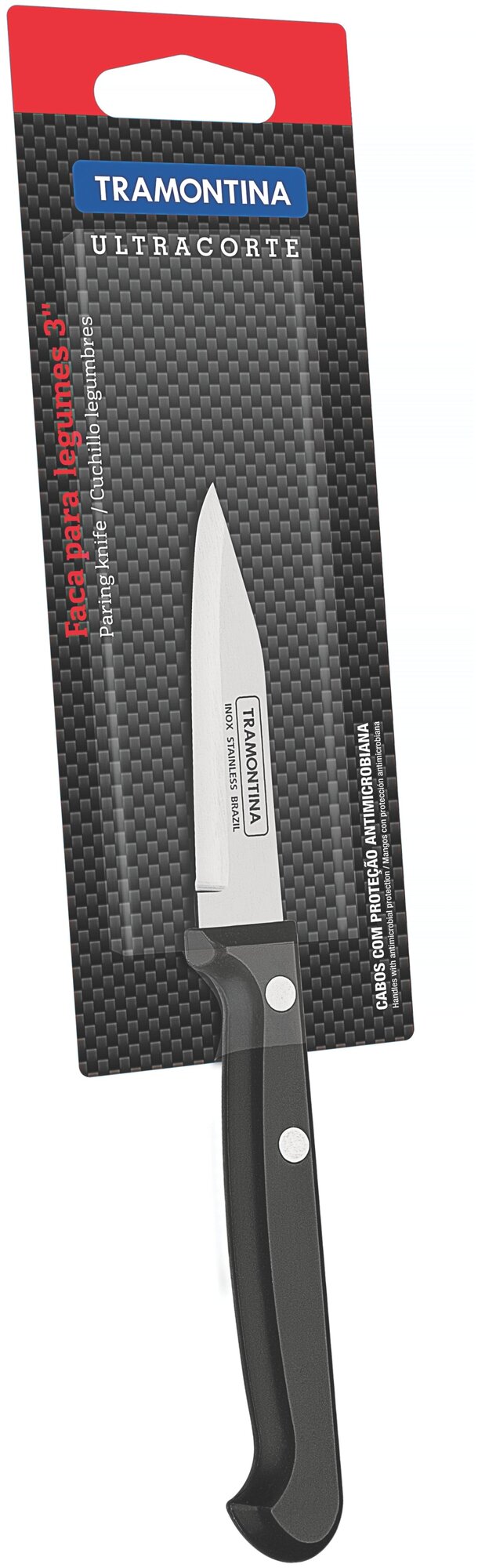 Нож кухонный Tramontina Ultracorte для очистки овощей 7,5 см