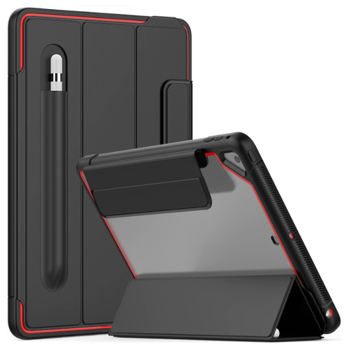 Противоударный, защитный чехол для iPad Mini 4/5, G-Net Clear Armor Case, черный с красным