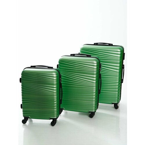 Комплект чемоданов Feybaul 31622, ABS-пластик, размер S, зеленый