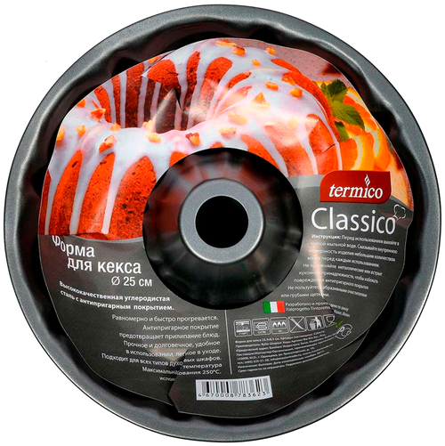 Форма для кексов Termico Classico 220419, 25.3 см, 25.3х25.3 см