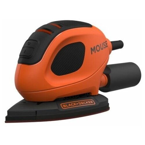 Дельтовидная шлифовальная машина Mouse 55 Вт, BLACK+DECKER BEW230K-QS, набор из 6 шкурок, кейс