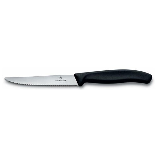 Victorinox Kitchen 6.7233.20 Нож кухонный victorinox swiss classic (6.7233.20) стальной для стейка лезв.110мм серрейт. заточка черный без упаковки