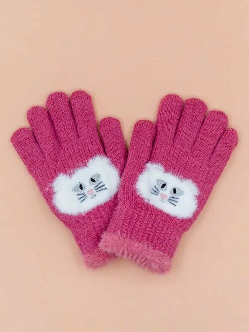 Перчатки Hitman, демисезон/зима, шерсть, мембранные, размер 5, розовый