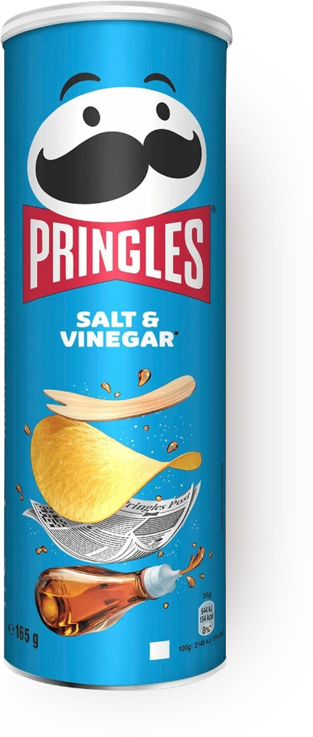 Чипсы Pringles картофельные соль и уксус 165г