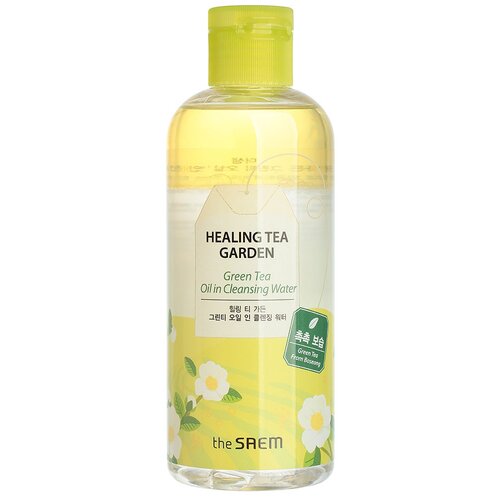 Очищающая вода для снятия макияжа с маслом зеленого чая [The Saem] Healing Tea Garden Green Tea Oil In Cleansing Water